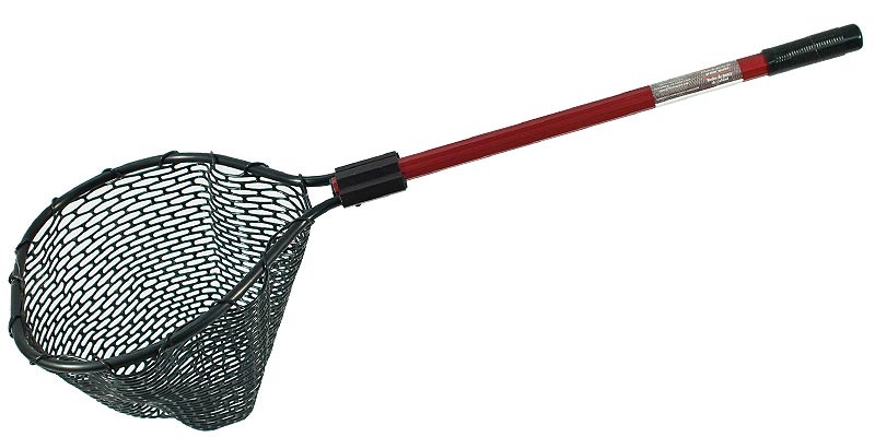 Fishing Net Soft Silicone Fish Landing Net Aluminium Alloy Pole Eva Handle with Elastic Strap and Carabiner Fishing Nets Tools Accessories for